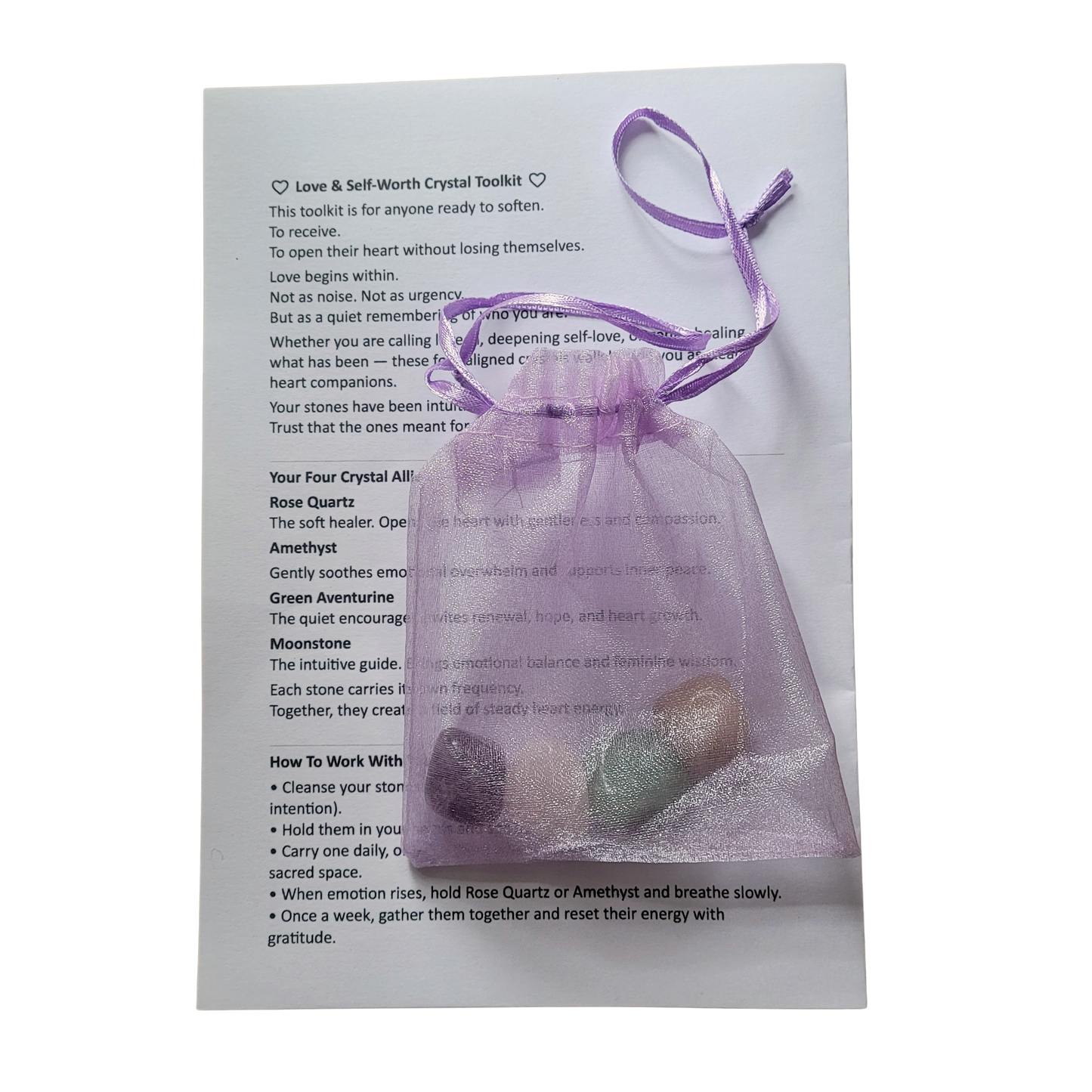 🤍 Love & Self-Worth Crystal Toolkit