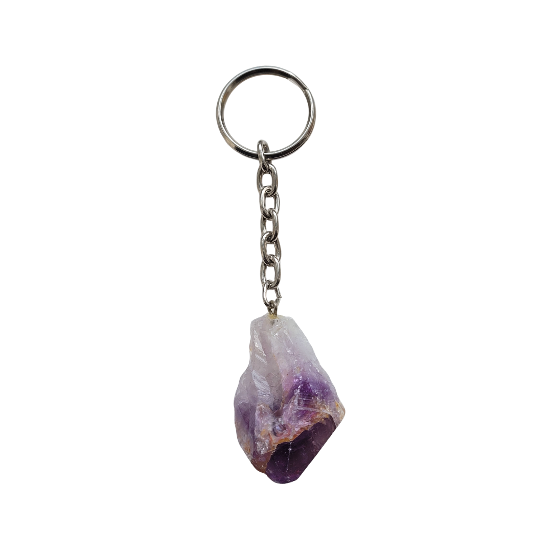 Amethyst Crystal Key Ring