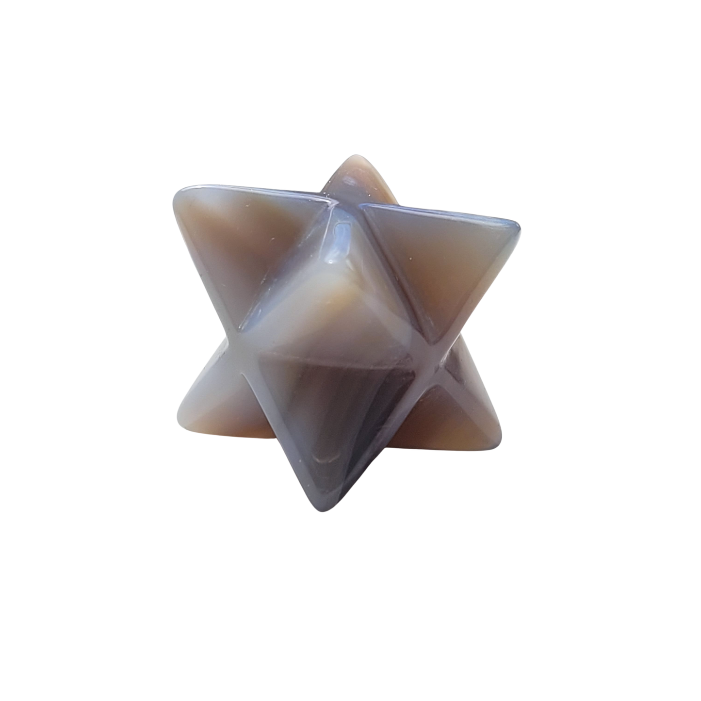 Grey Agate Merkaba Star