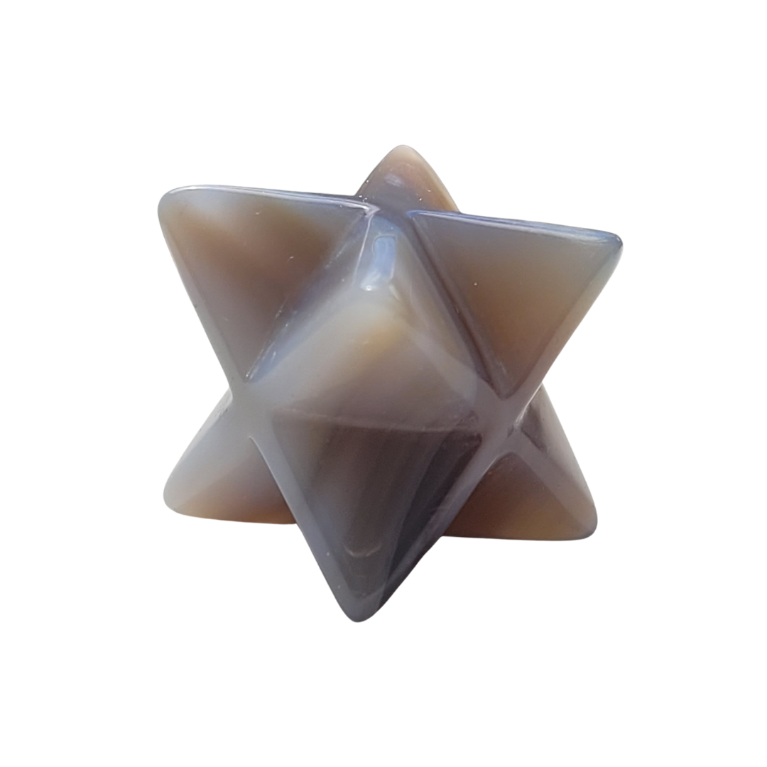 Grey Agate Merkaba Star