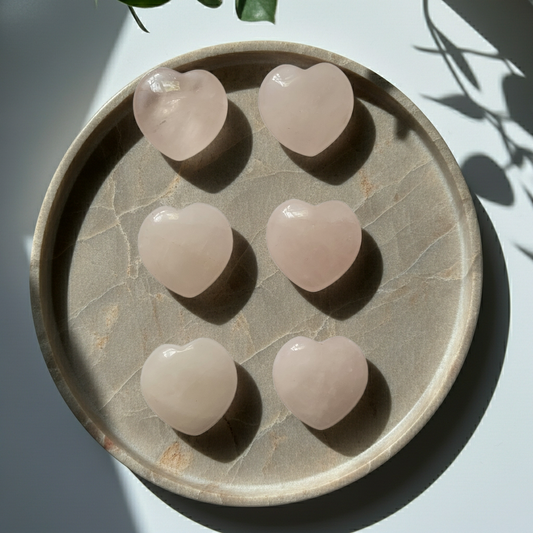 Mini Rose Quartz Crystal Heart