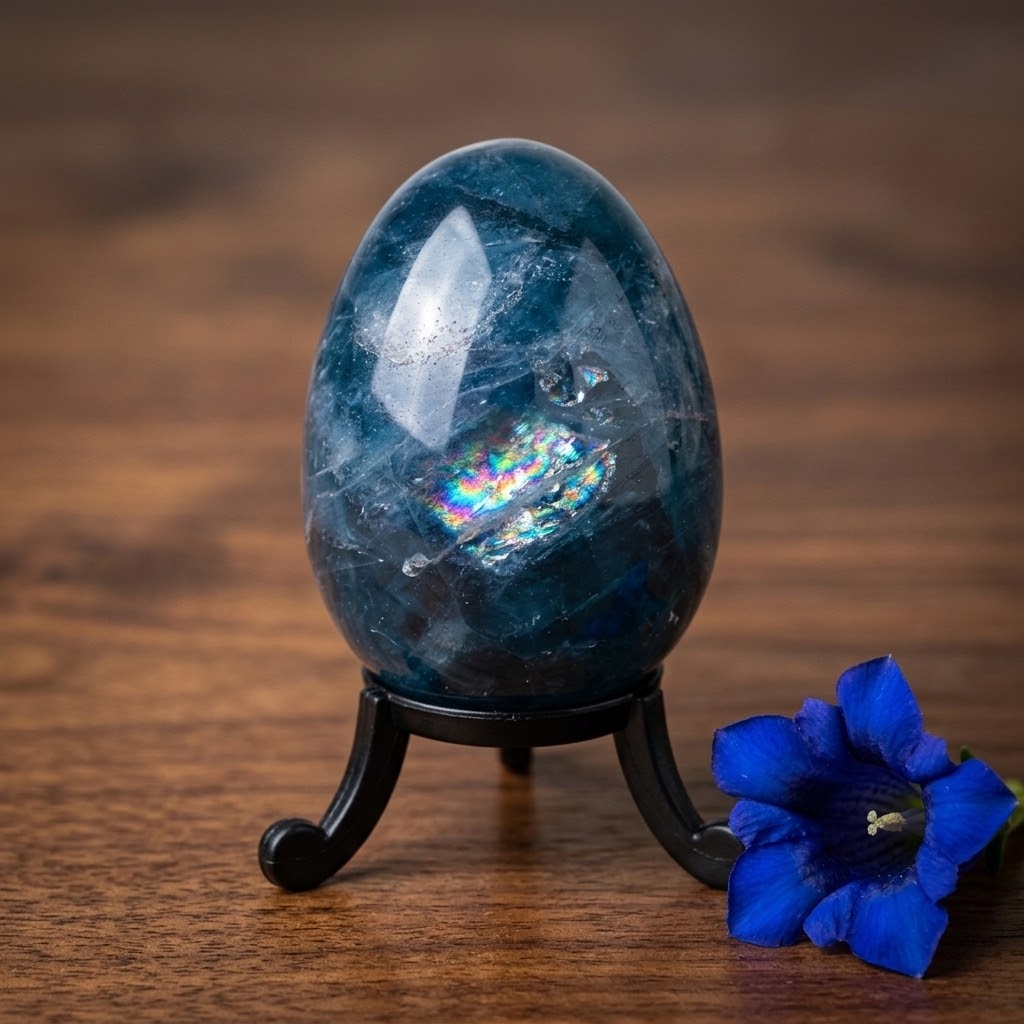 Regular Fluorite Crystal Egg