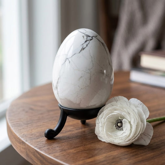 Regular Howlite Crystal Egg