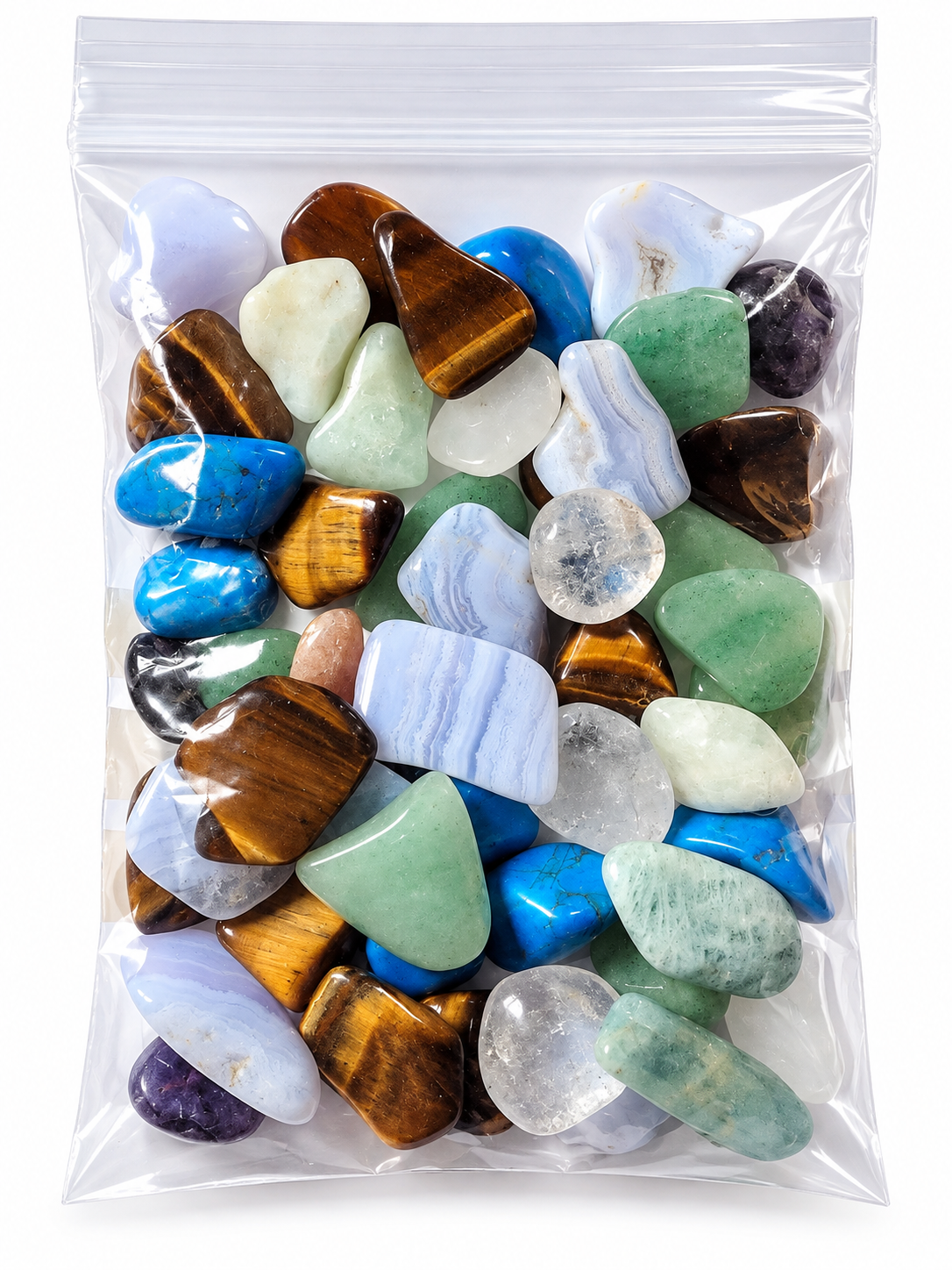 Mixed Crystal Chips | 120g Clear Bag