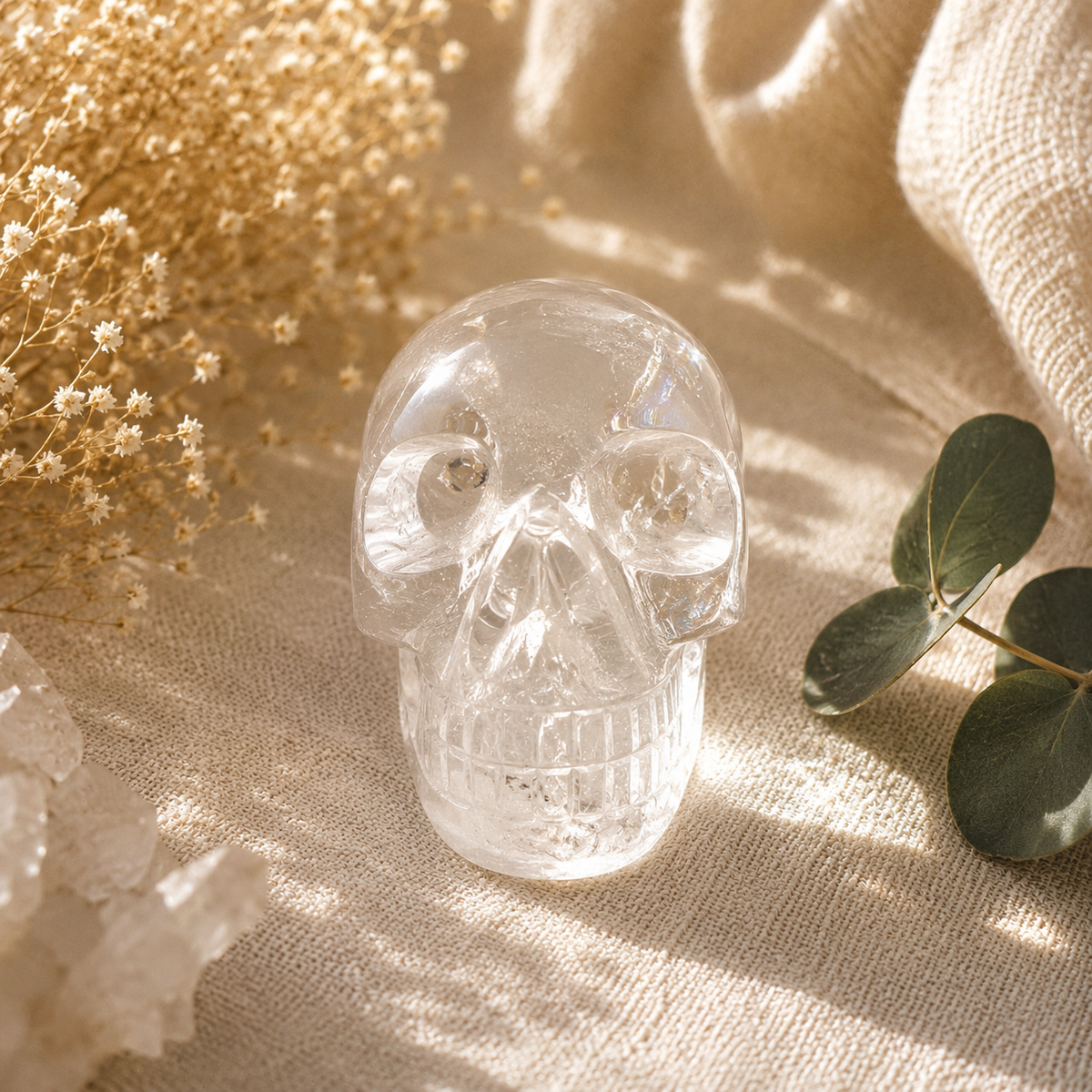 Clear Quartz Crystal Skull