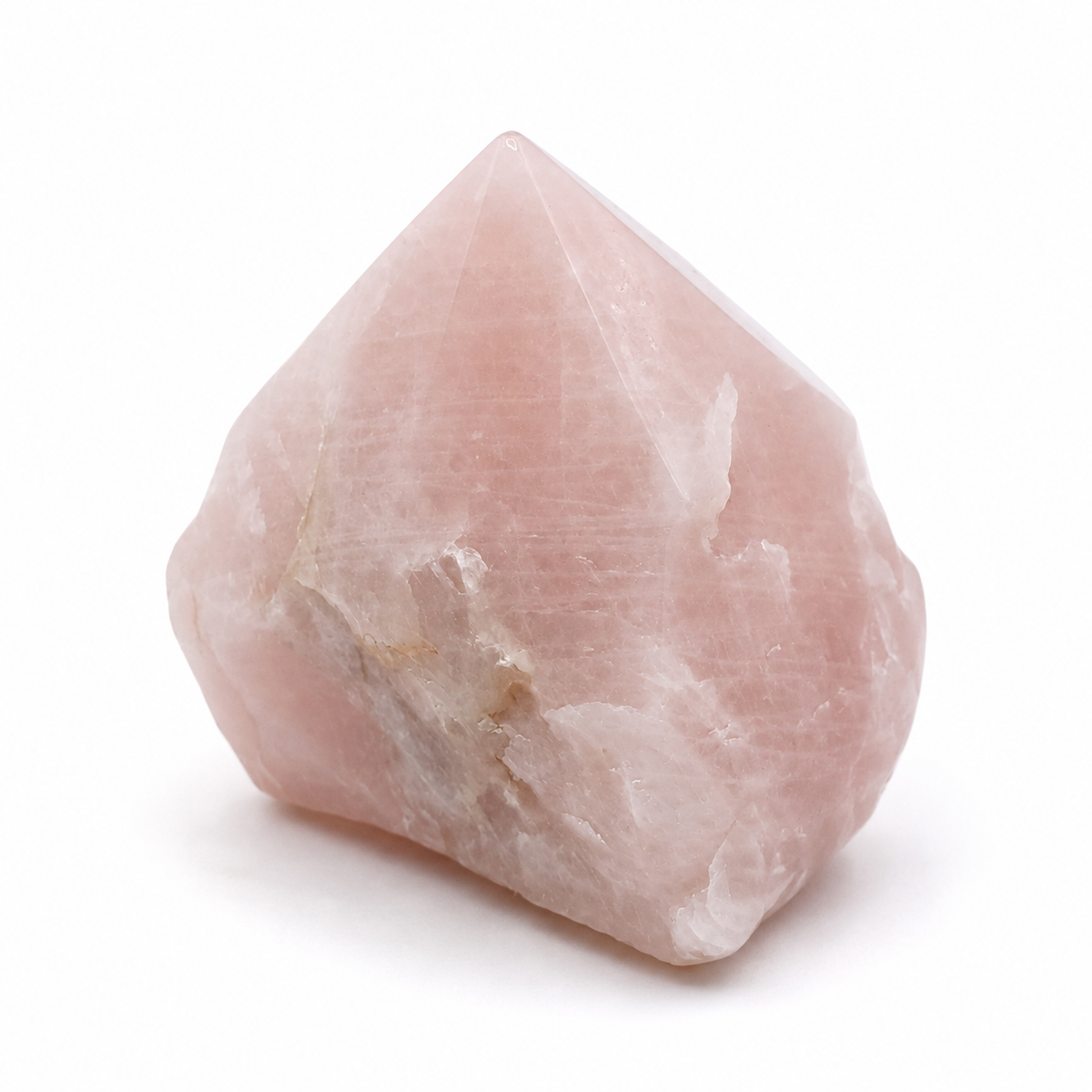 Rose Quartz Crystal Rough Polished Point A