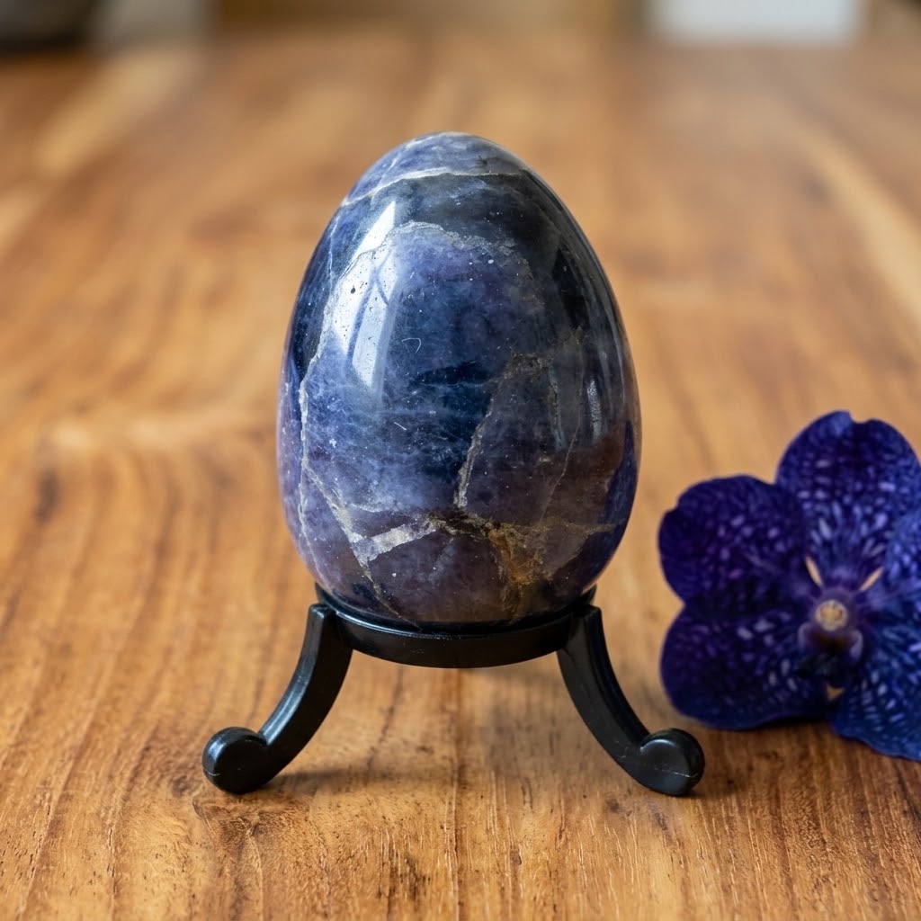 Regular Iolite Crystal Egg
