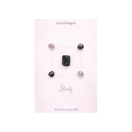 🛡️ Crystal Grid – Steady | Grounding & Stability