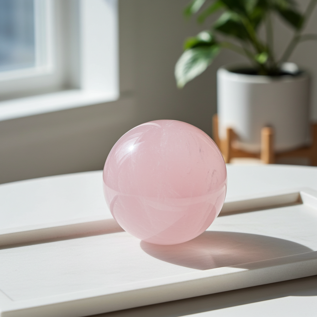 Medium Rose Quartz Crystal Sphere