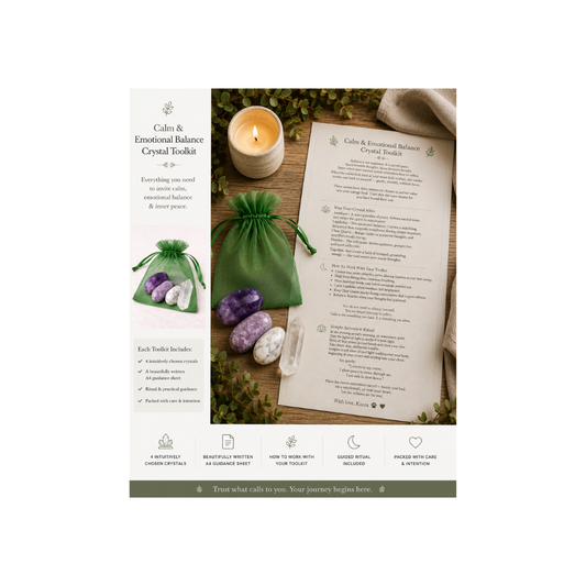 🌿 Calm & Emotional Balance Crystal Toolkit