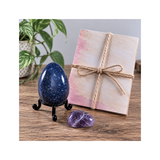 Zodiac Birthday Crystal Egg Gift Set | Water Signs | Lapis Lazuli