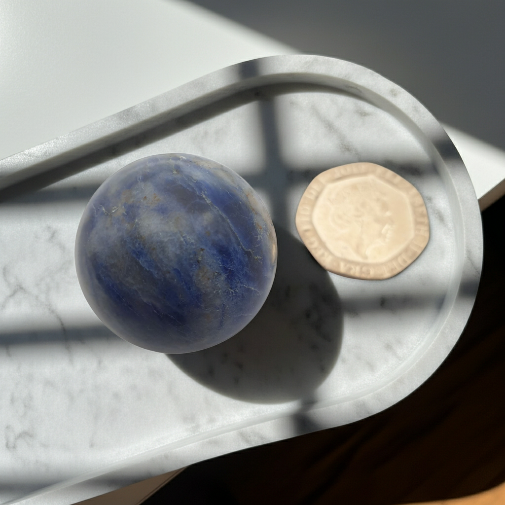 Very Small Sodalite Crystal Sphere