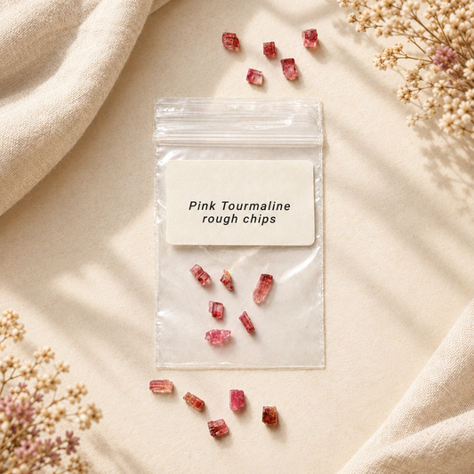 Border-free square pink tourmaline lifestyle image