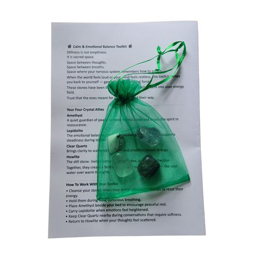 🌿 Calm & Emotional Balance Crystal Toolkit