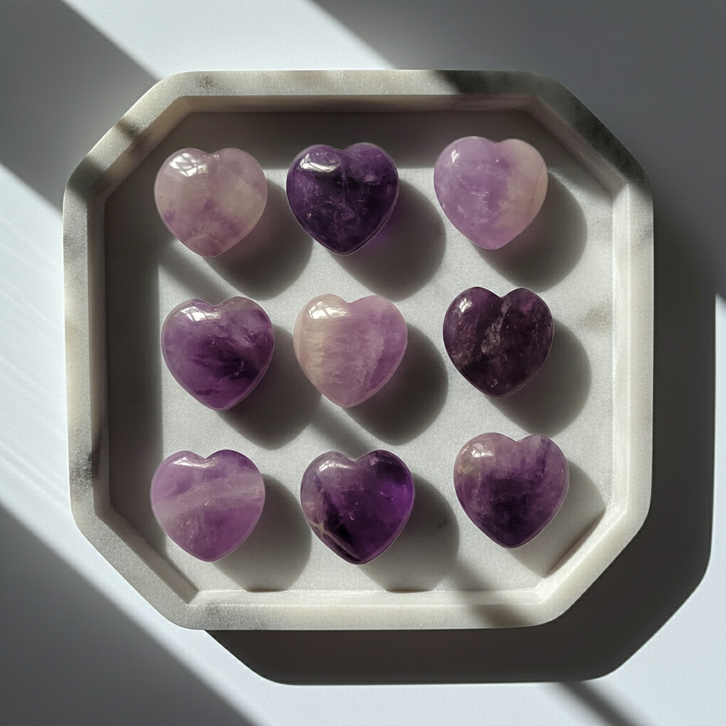 Mini Amethyst Crystal Heart