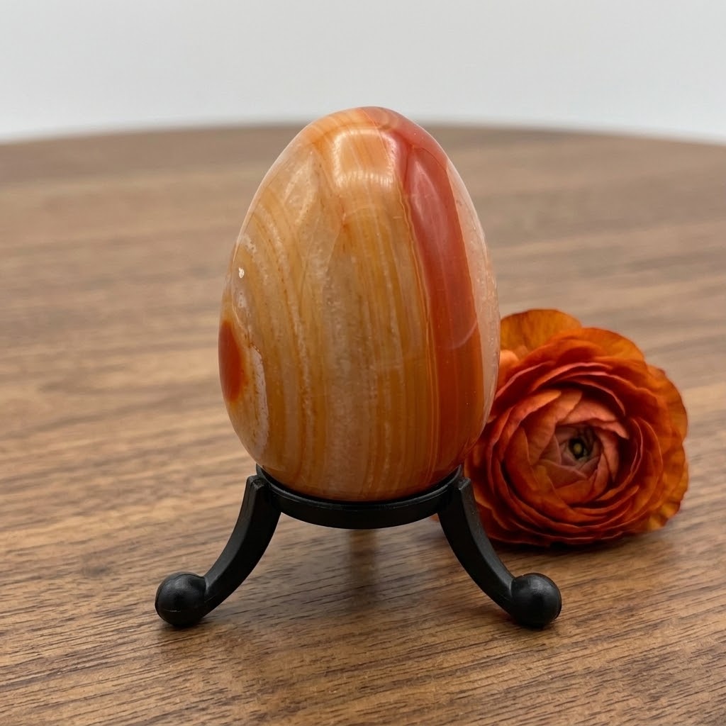 Regular Carnelian Crystal Egg