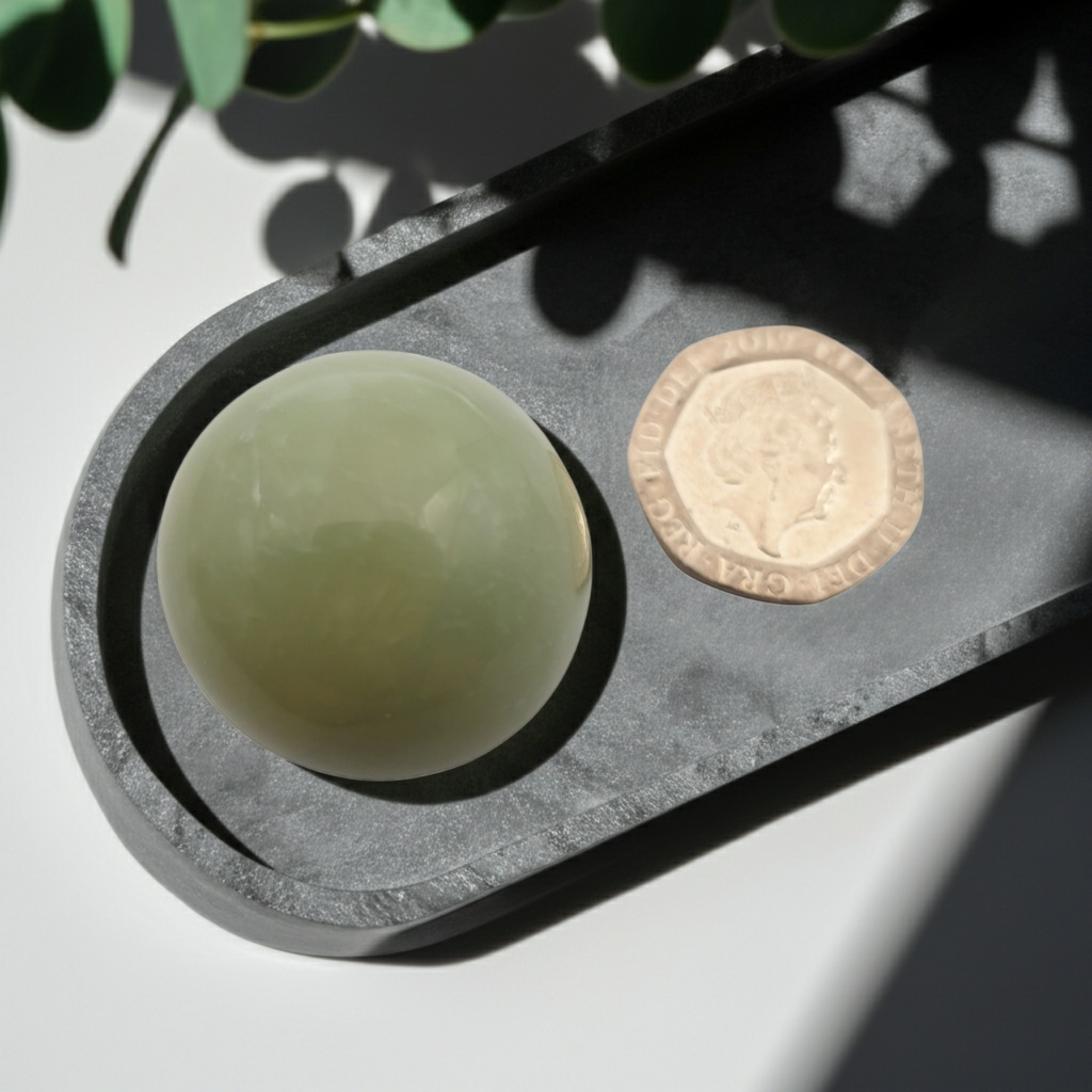 Very Small New Jade Crystal Sphere
