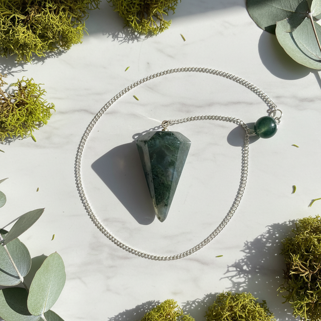 Moss Agate Pendulum