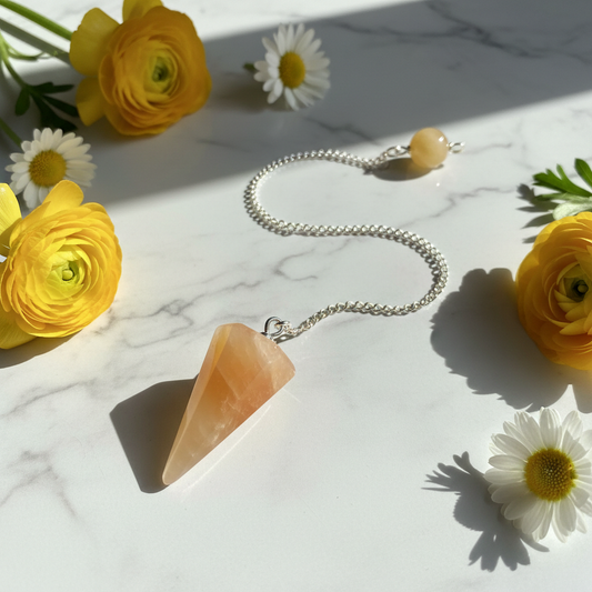 Orange Calcite Pendulum