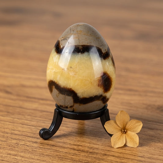 Regular Septarian Crystal Egg