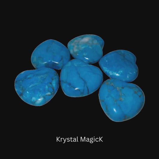 Blue Howlite Heart - Mini