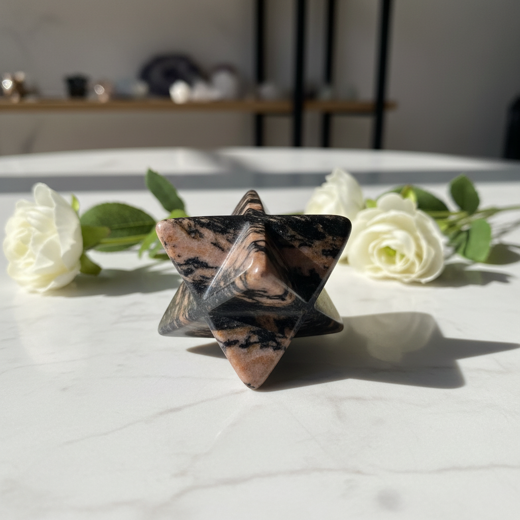 Rhodonite Merkaba