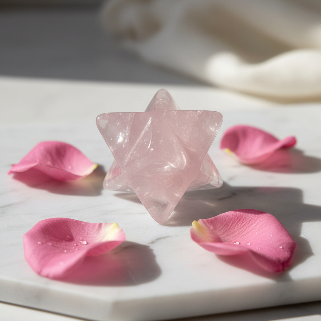 Rose Quartz Merkaba