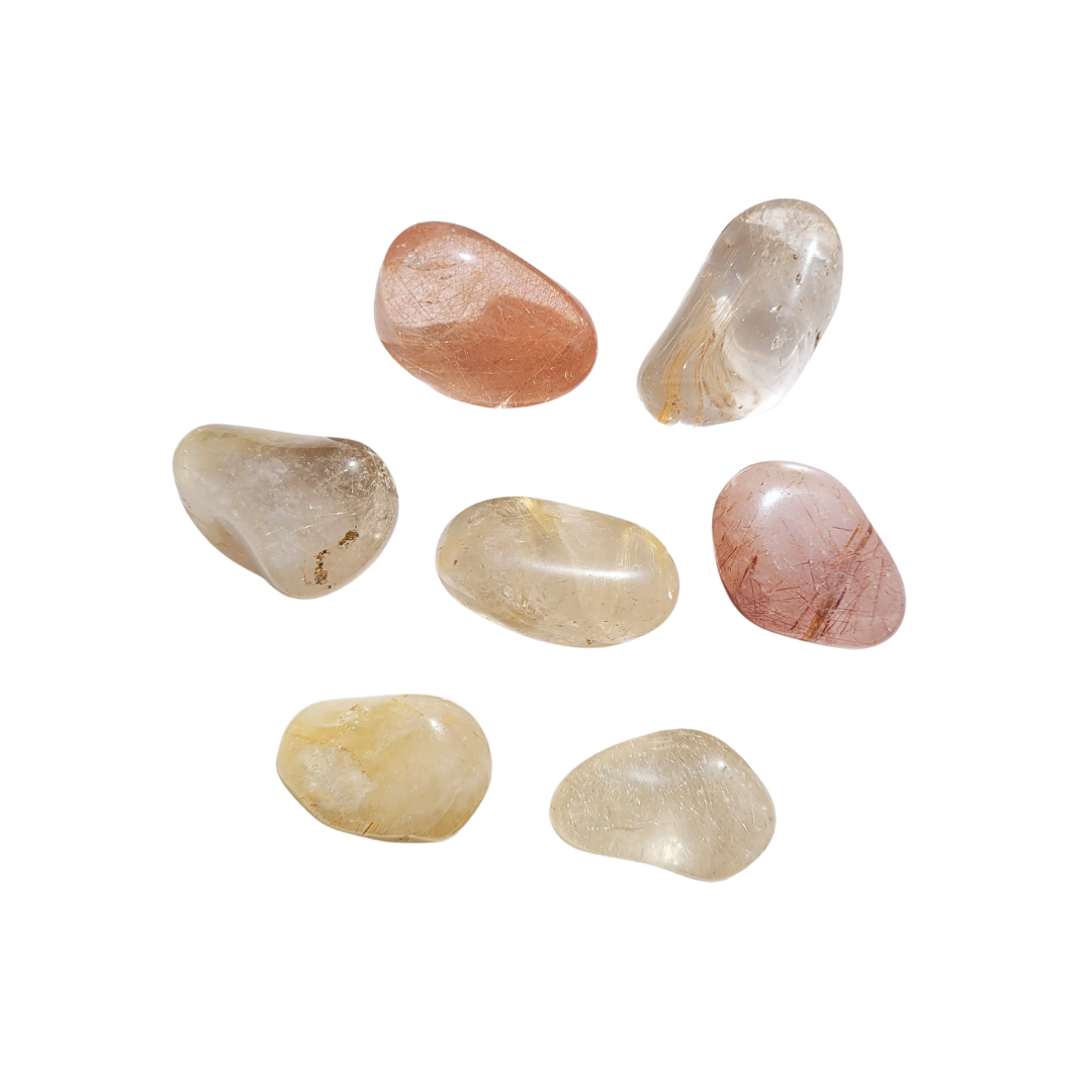 Rutilated Quartz Tumble Stone